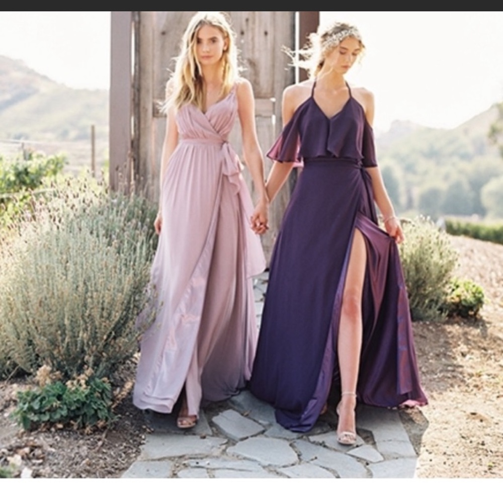 NWT | WRAP BRIDESMAID/FORMAL DRESS | MAUVE | SIZE SMALL | JOANNA AUGUST | CINDY